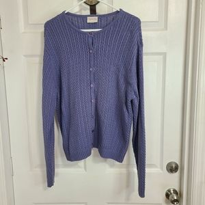 Crystal Kobe Woman's Knit Long Sleeve Button Down Sweater, Size:Medium